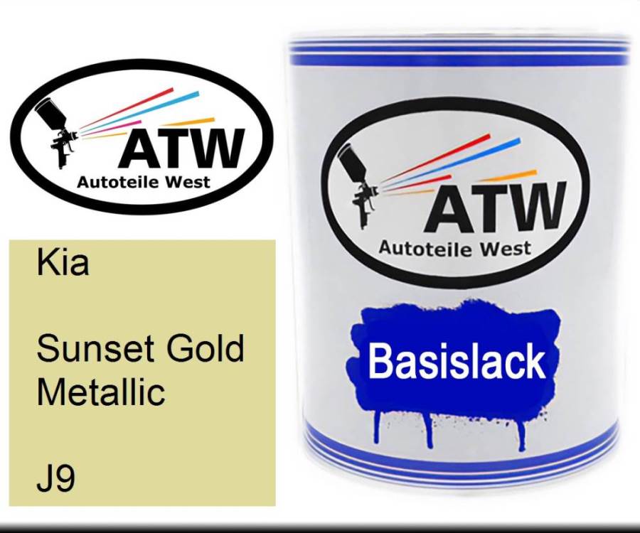 Kia, Sunset Gold Metallic, J9: 1L Lackdose, von ATW Autoteile West.